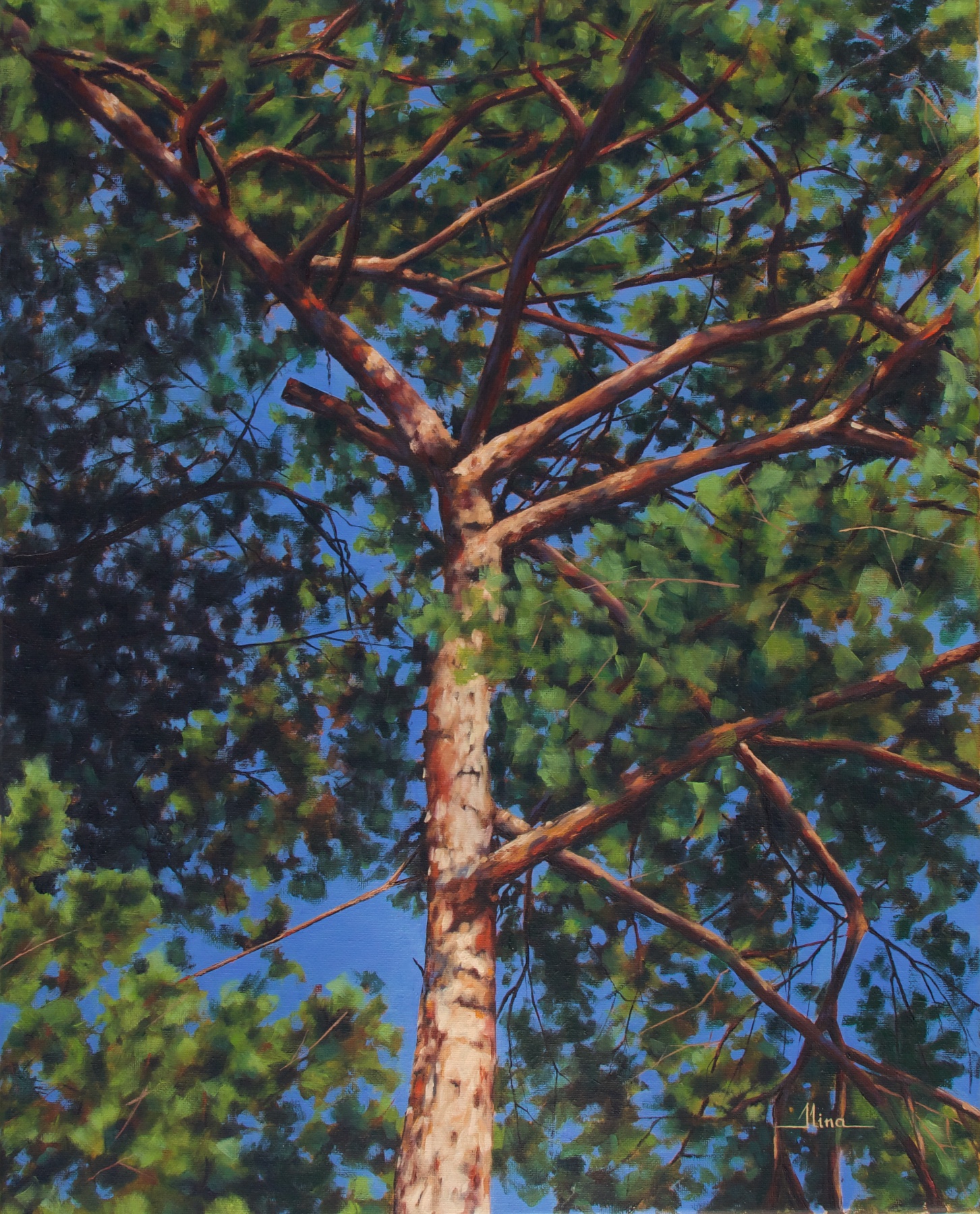 "Verschwinden in Grünau" — oil painting