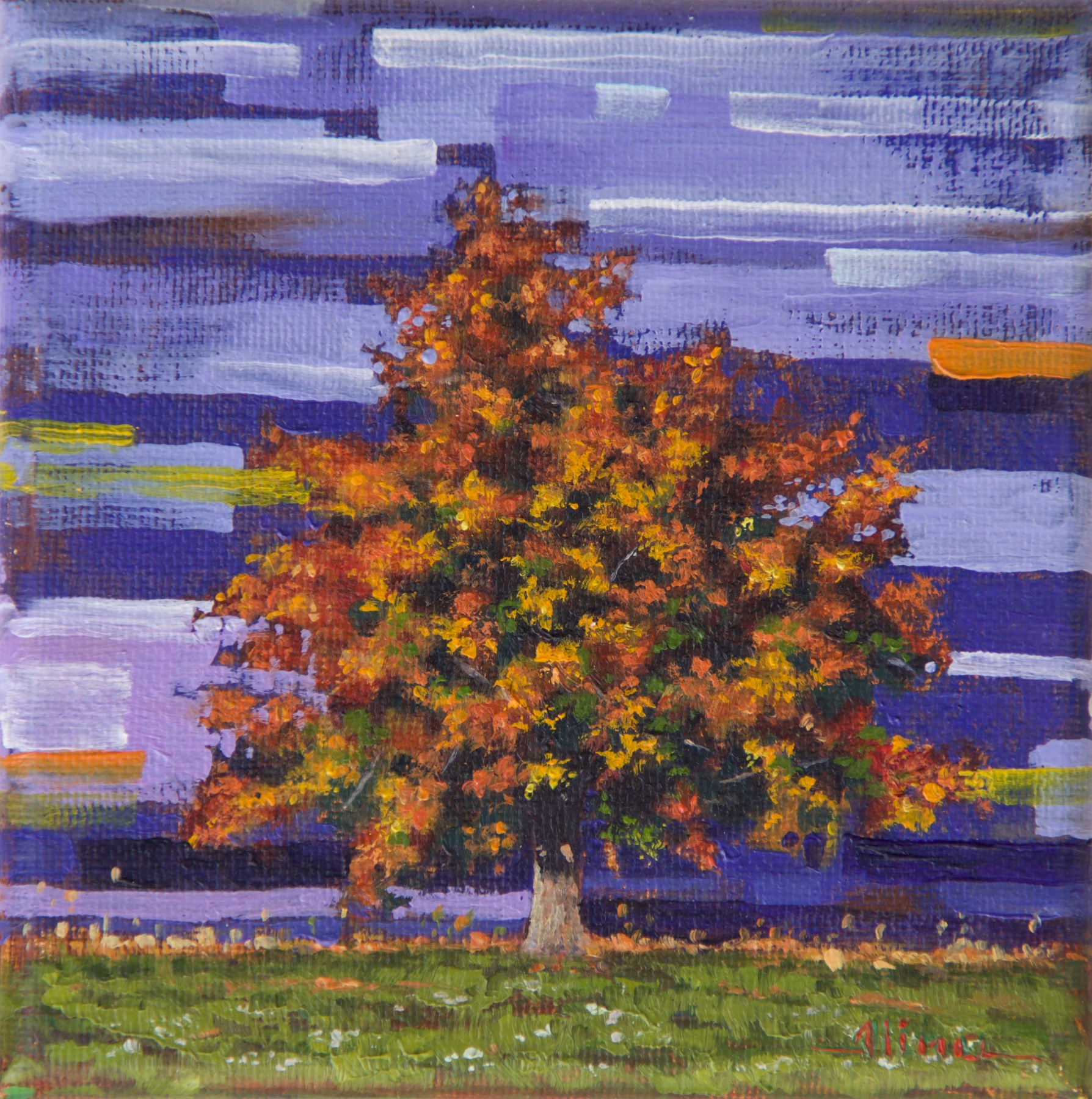 "Im Treptower Park" — oil painting