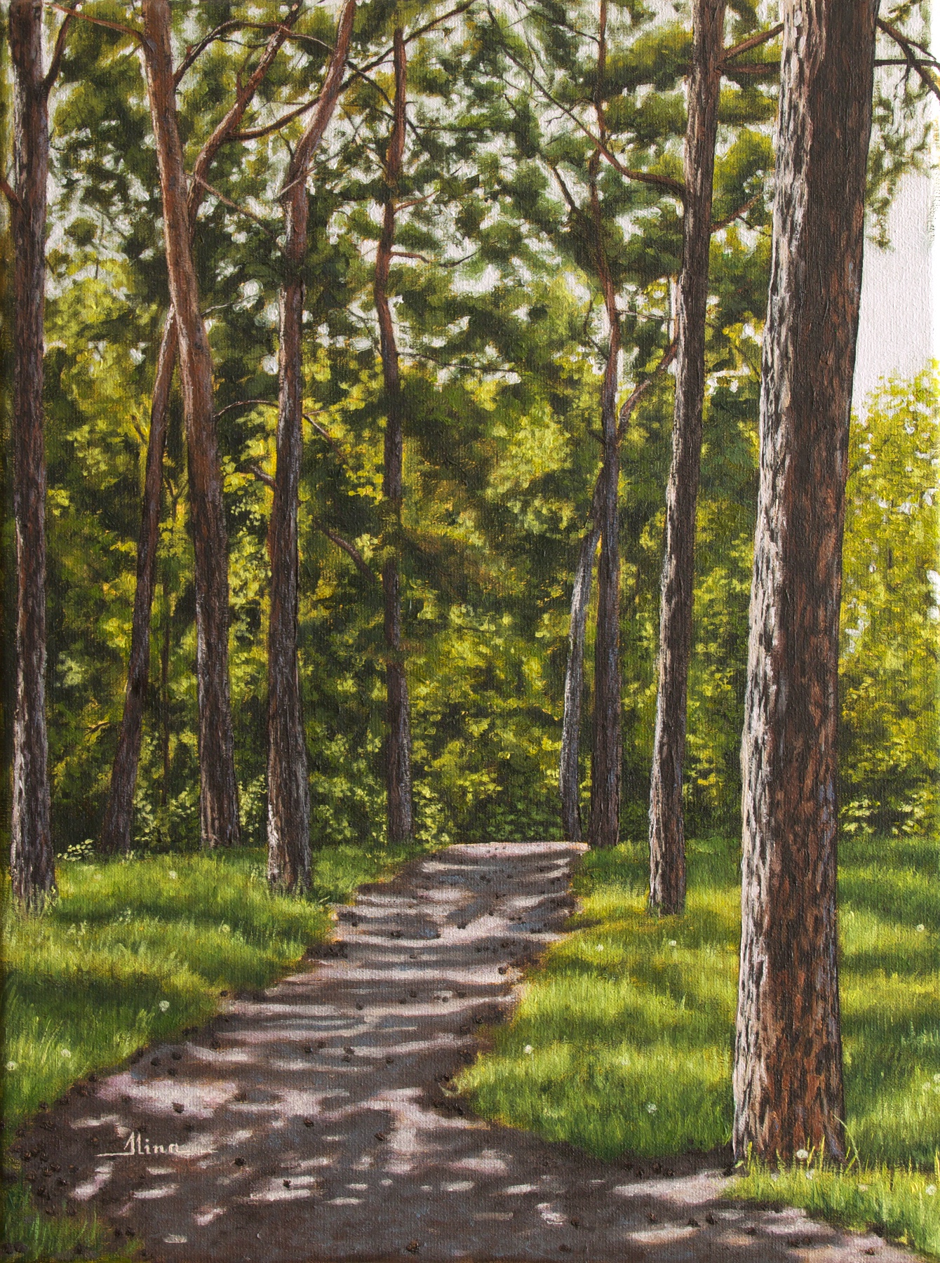 "Magic of Summer in Grünewald" — oil painting