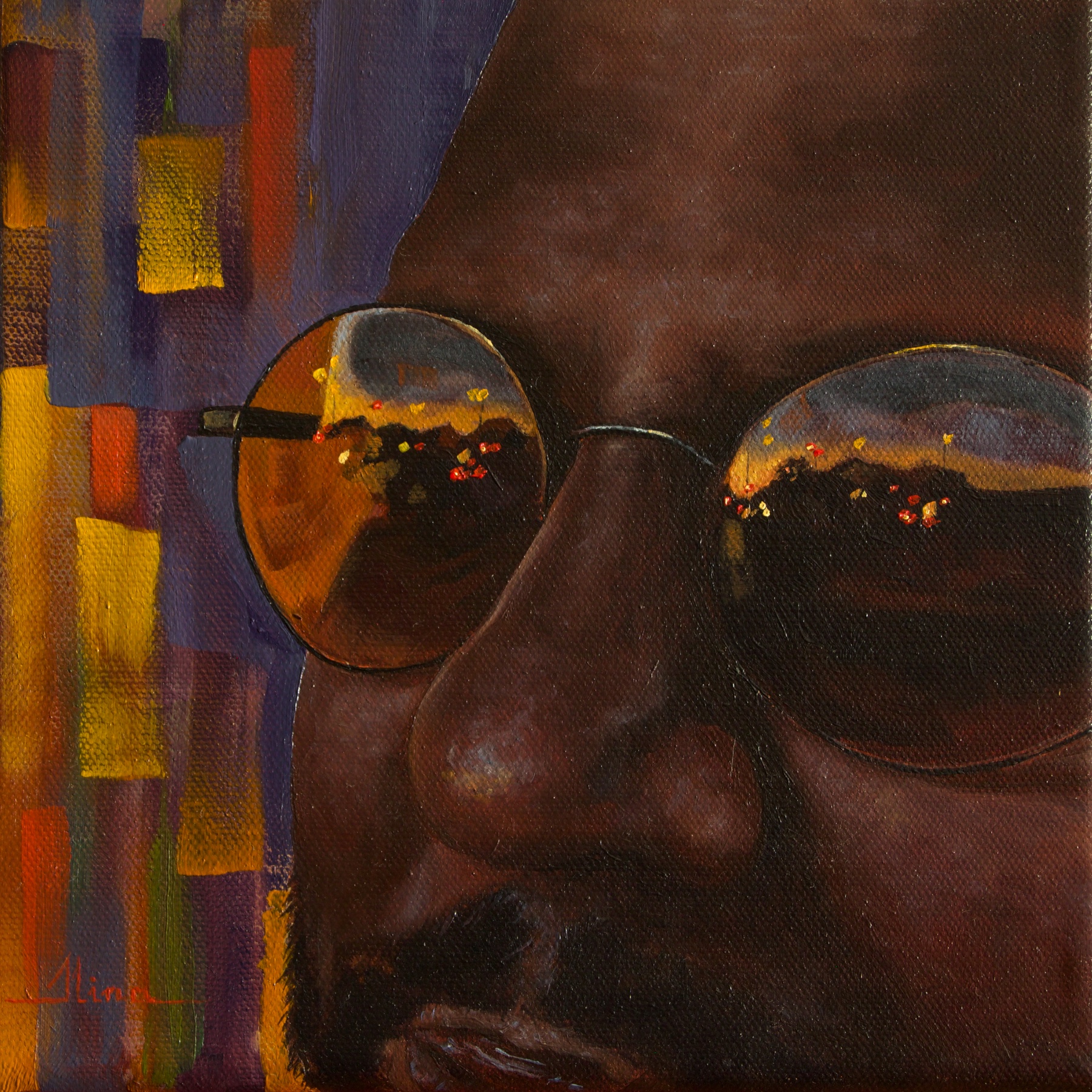 "Found My Frequency in Berlin" — oil painting