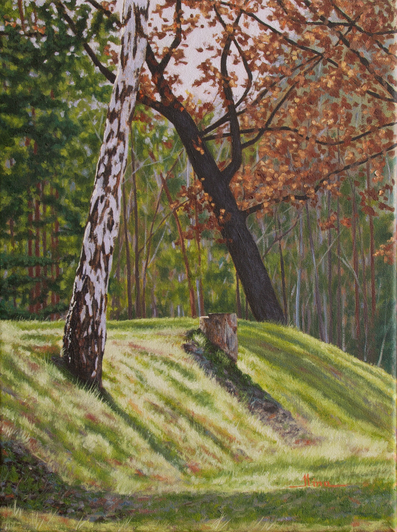 “Am Gosener Kanal“ — oil painting