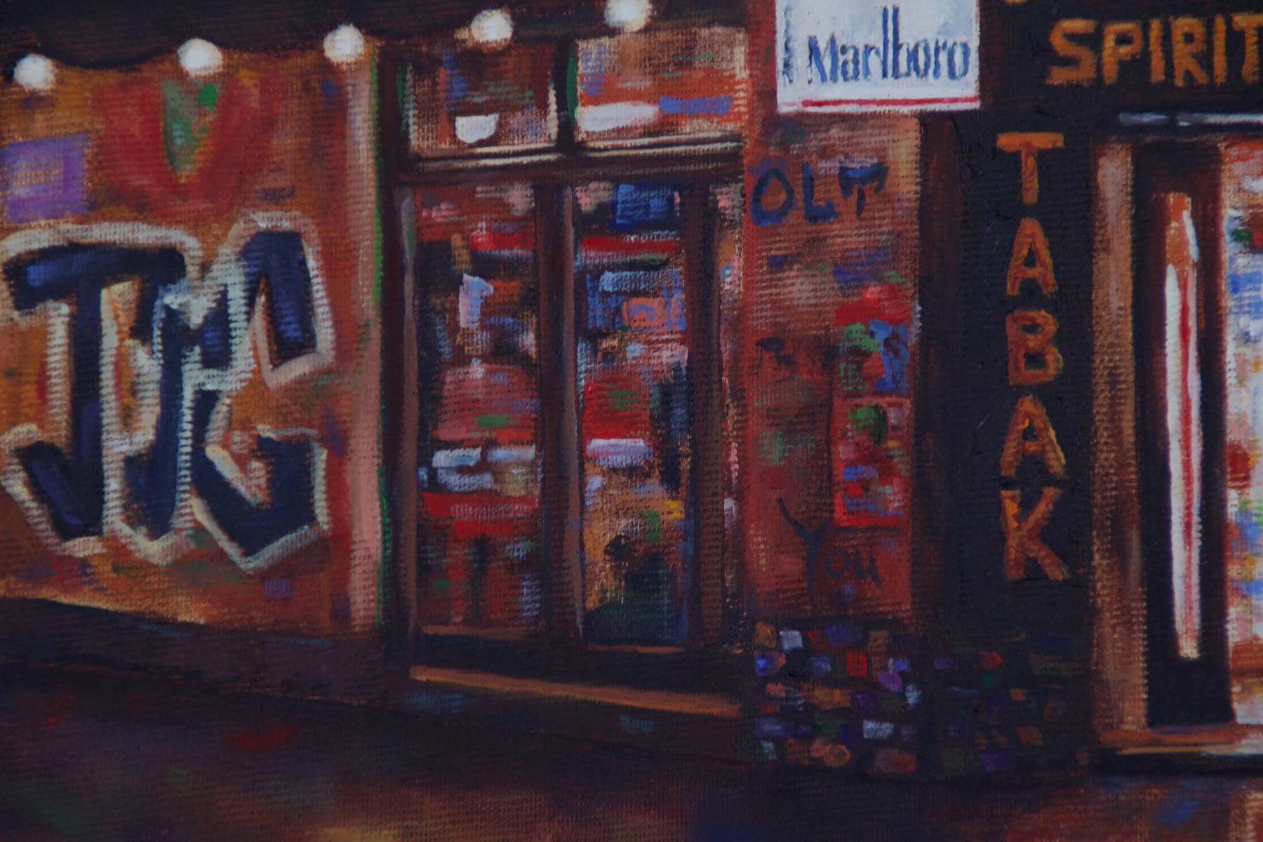 "On Weserstraße the Light is Always On" — detail 1